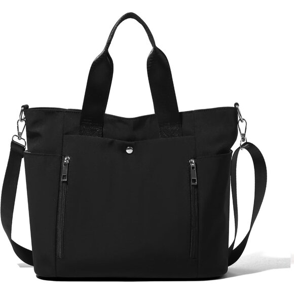 Amazon.com: YouNuo Women Black Women\'s Spacious Crossbody Tote Bag with Multiple Pockets and Reinforced S